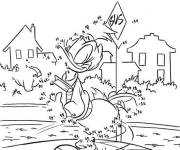 Coloriage Patinage Daisy Duck points &agrave; relier