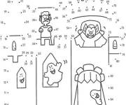 Coloriage Points &agrave; relier pour Halloween