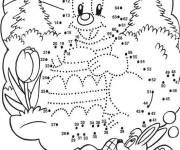 Coloriage points &agrave; relier pour P&acirc;ques
