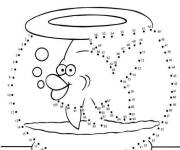 Coloriage Poisson points &agrave; relier