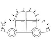 Coloriage Voiture points numéro a relier