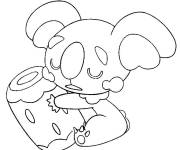 Coloriage et dessins gratuit Dodoala de Pok&eacute;mon soleil et lune à imprimer