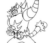 Coloriage et dessins gratuit Felinferno de Pok&eacute;mon soleil et lune à imprimer