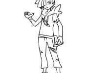 Coloriage Gladio Pok&eacute;mon soleil et lune