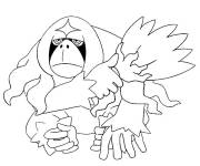 Coloriage et dessins gratuit Gouroutan de Pok&eacute;mon soleil et lune gratuit à imprimer