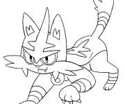 Coloriage Matoufeu de Pok&eacute;mon soleil et lune facile