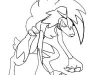 Coloriage Pok&eacute;mon Lougaroc de Pok&eacute;mon soleil et lune