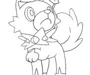 Coloriage Rocabot de la s&eacute;rie Pok&eacute;mon soleil et lune