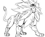 Coloriage Solgaleo de dessin anim&eacute; Pok&eacute;mon soleil et lune