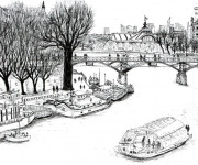 Coloriage Pont ancien maternelle