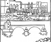 Coloriage et dessins gratuit Pont couleur à imprimer