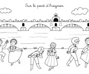 Coloriage Pont d'Avignon