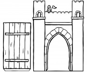 Coloriage Pont de Château couleur