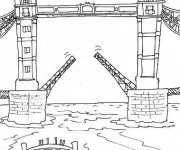 Coloriage Pont de Londres simple