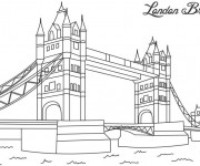 Coloriage Pont Londres en couleur