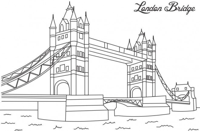 Coloriage et dessins gratuits Pont Londres en couleur à imprimer