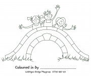 Coloriage Pont pour enfant