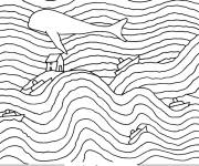 Coloriage et dessins gratuit Carte de Ponyo à imprimer