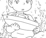 Coloriage et dessins gratuit Garçon Sosuke gentil de Ponyo à imprimer
