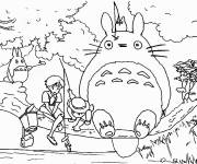 Coloriage et dessins gratuit Les personnages principaux du film Ponyo à imprimer