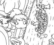 Coloriage Les petits Ponyo du film