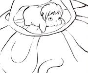 Coloriage M&eacute;duse d'&eacute;quitation Ponyo