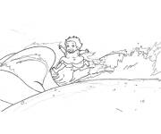 Coloriage et dessins gratuit Ponyo dessin anim&eacute; à imprimer