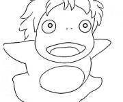 Coloriage Ponyo facile