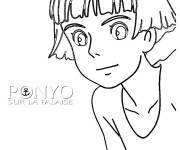 Coloriage et dessins gratuit Ponyo sur la falaise à imprimer