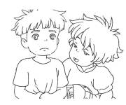 Coloriage et dessins gratuit Sosuke Ponyo à imprimer