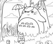 Coloriage Totoro de Ponyo