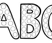 Coloriage Alphab&egrave;te A, B, C Pop it 