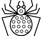 Coloriage et dessins gratuit Araign&eacute;e Pop it à imprimer