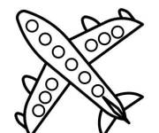 Coloriage et dessins gratuit Avion Pop it à imprimer