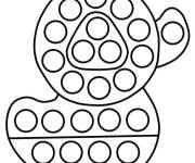 Coloriage et dessins gratuit Canard Pop it à imprimer