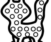 Coloriage et dessins gratuit Chat Pop It stylis&eacute; à imprimer