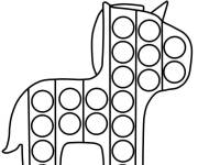 Coloriage Cheval Pop it