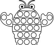 Coloriage Crabe Pop It