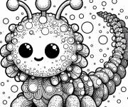Coloriage et dessins gratuit cr&eacute;ature magique pop it à imprimer