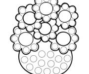 Coloriage Des beaux fleurs dans un vase Pop it