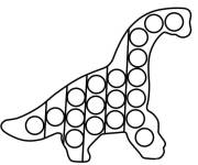 Coloriage Dinosaure Pop It