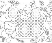 Coloriage Ecureuil et automne Pop it