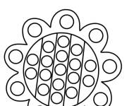 Coloriage Fleur Pop it