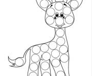 Coloriage Girafe pop it