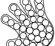 Coloriage Main Pop it