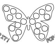Coloriage Papillon Pop it