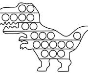 Coloriage Petit dinosaure Pop it