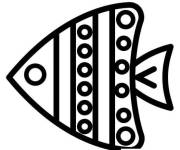 Coloriage Poisson Pop it