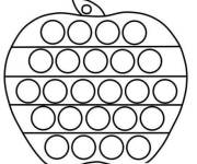 Coloriage Pomme Pop It