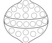 Coloriage Pop it boule de neige en noir et blanc